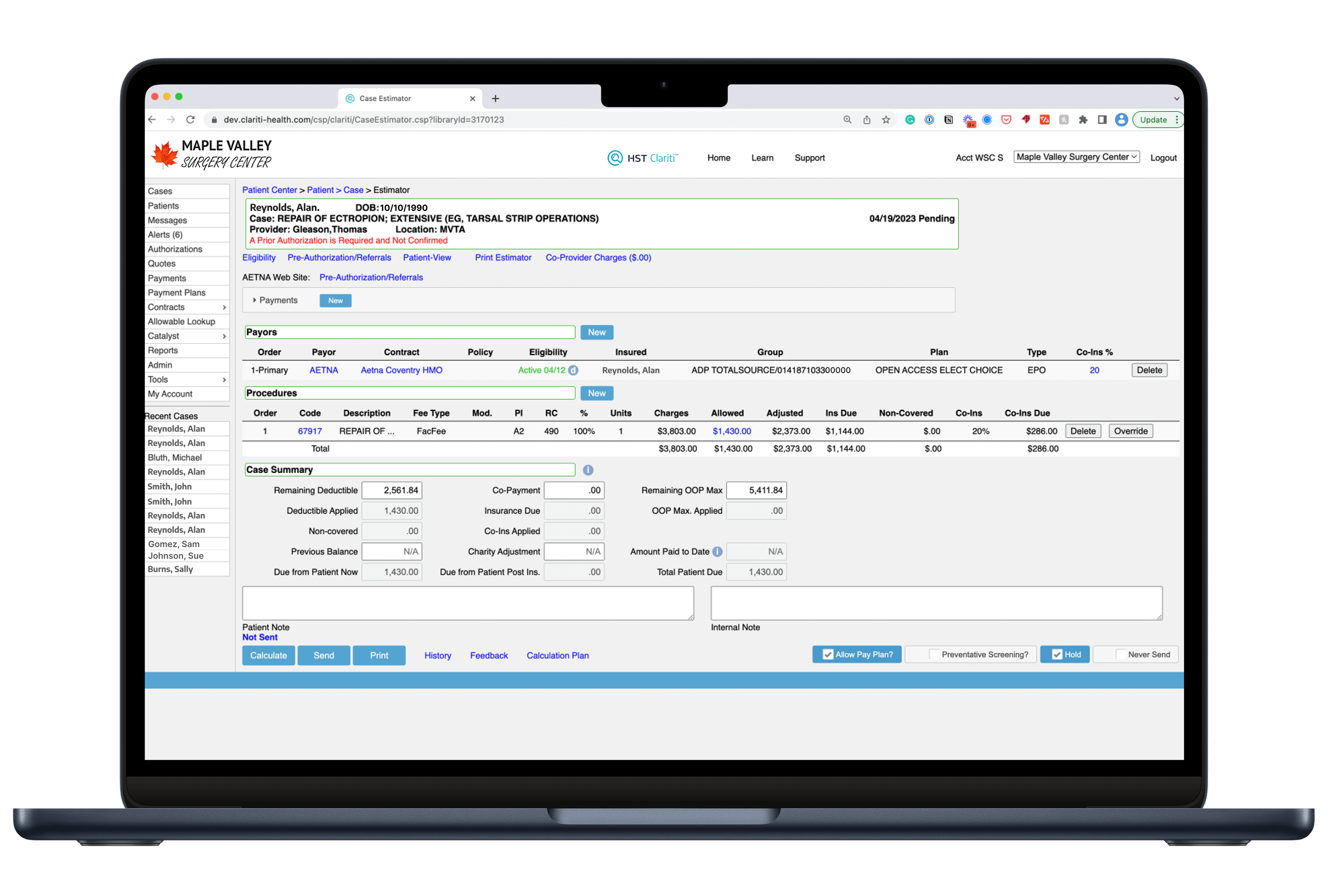 Patient estimates Clariti - How it Works Step 1